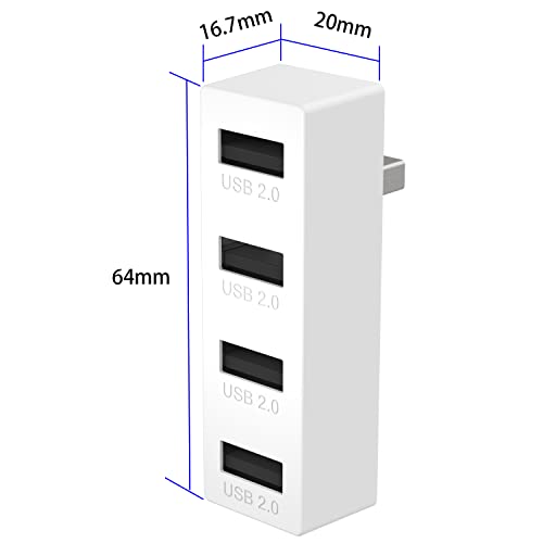 Cenxaki USB Hub Extender 2.0 for Xbox Series S, 4 Port High Speed USB Hub Splitter Expansion Expander Adapter Compatible with Xbox Series S