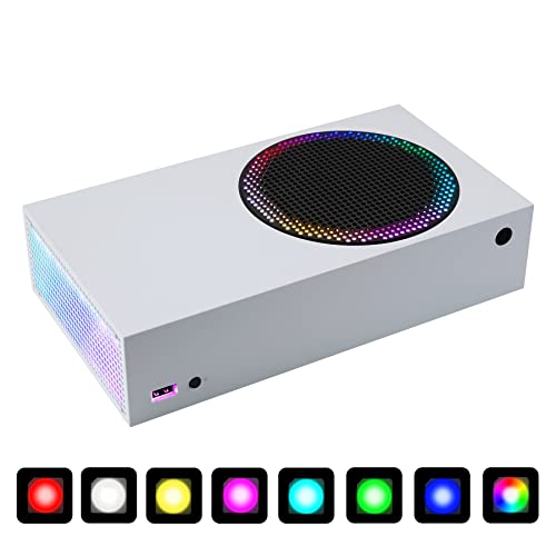 eXtremeRate RGB LED Light Strip for Xbox Series S Console Fan Vent, 39 Effects Multi Color Changing Flexible Tape Light Strip Kit for Xbox Series S Console with IR Remote, DIY Decoration Accessories