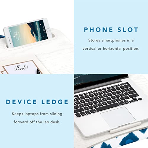 LAPGEAR Designer Lap Desk With Phone Holder - Buffalo Check Pattern, Fits 15.6" Laptops