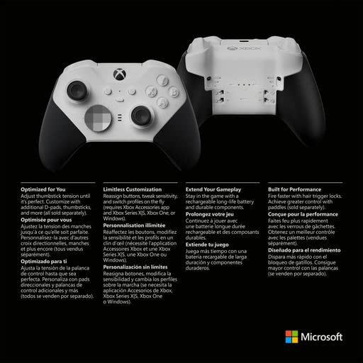 Acheter Manette Sans Fil - Xbox Series X/S - Elite Series 2 Core (Blanc) -  GameSpirit
